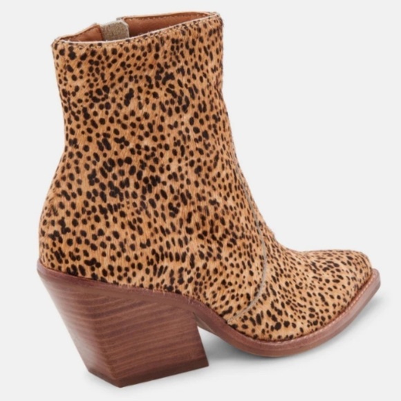 NEW! Dolce Vita Volli Leopard Calf Hair Booties - Size 7 - Picture 6 of 16